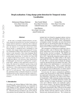 DeepLocalization: Using change point detection for Temporal Action
  Localization