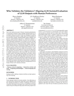 Who Validates the Validators? Aligning LLM-Assisted Evaluation of LLM
  Outputs with Human Preferences