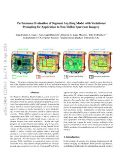 Performance Evaluation of Segment Anything Model with Variational
  Prompting for Application to Non-Visible Spectrum Imagery