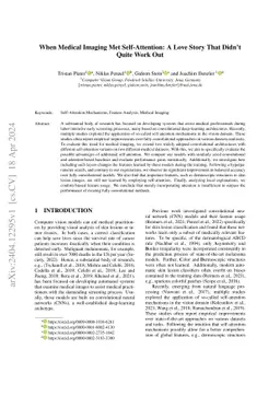 When Medical Imaging Met Self-Attention: A Love Story That Didn't Quite
  Work Out