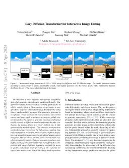 Lazy Diffusion Transformer for Interactive Image Editing