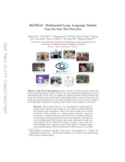 BLINK: Multimodal Large Language Models Can See but Not Perceive