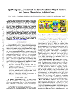 Spot-Compose: A Framework for Open-Vocabulary Object Retrieval and
  Drawer Manipulation in Point Clouds