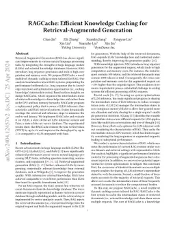 RAGCache: Efficient Knowledge Caching for Retrieval-Augmented Generation