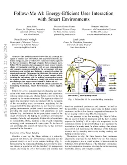 Follow-Me AI: Energy-Efficient User Interaction with Smart Environments