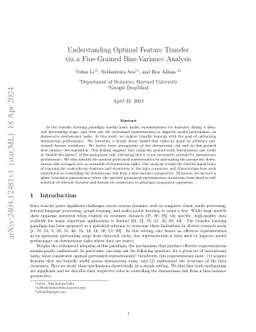 Understanding Optimal Feature Transfer via a Fine-Grained Bias-Variance Analysis