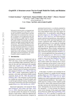 GraphER: A Structure-aware Text-to-Graph Model for Entity and Relation
  Extraction