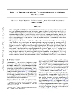 Proteus: Preserving Model Confidentiality during Graph Optimizations