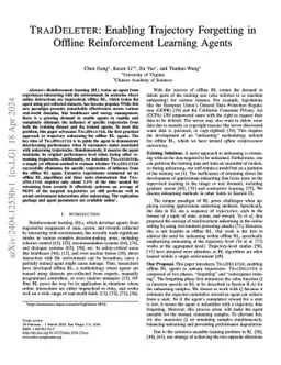 TrajDeleter: Enabling Trajectory Forgetting in Offline Reinforcement
  Learning Agents