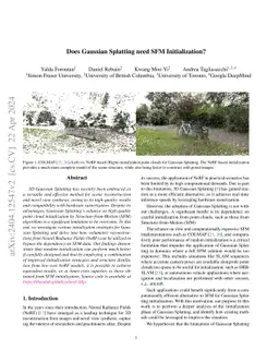 Evaluating Alternatives to SFM Point Cloud Initialization for Gaussian
  Splatting