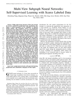 Multi-View Subgraph Neural Networks: Self-Supervised Learning with
  Scarce Labeled Data