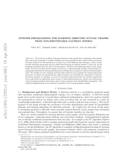 Integer Programming for Learning Directed Acyclic Graphs from Non-identifiable Gaussian Models