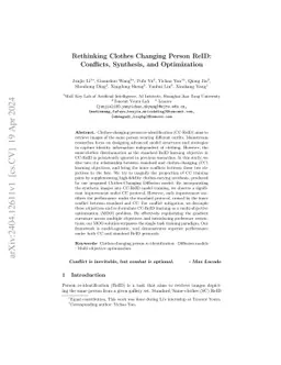 Rethinking Clothes Changing Person ReID: Conflicts, Synthesis, and
  Optimization