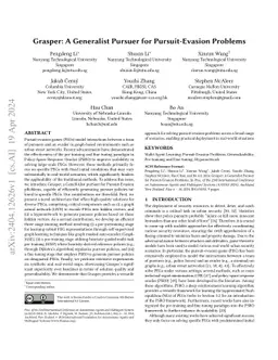 Grasper: A Generalist Pursuer for Pursuit-Evasion Problems