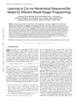 Learning to Cut via Hierarchical Sequence/Set Model for Efficient
  Mixed-Integer Programming