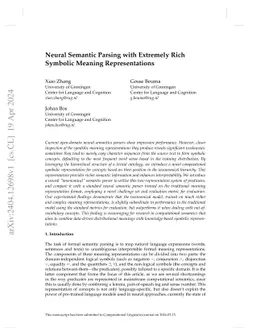 Neural Semantic Parsing with Extremely Rich Symbolic Meaning
  Representations