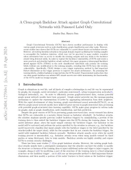 A Clean-graph Backdoor Attack against Graph Convolutional Networks with
  Poisoned Label Only