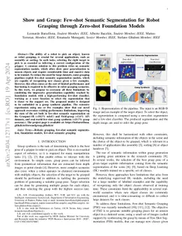 Show and Grasp: Few-shot Semantic Segmentation for Robot Grasping
  through Zero-shot Foundation Models