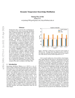 Dynamic Temperature Knowledge Distillation