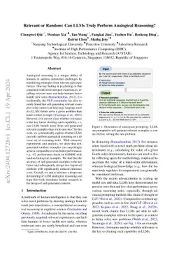 Relevant or Random: Can LLMs Truly Perform Analogical Reasoning?