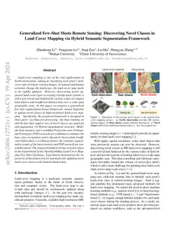 Generalized Few-Shot Meets Remote Sensing: Discovering Novel Classes in
  Land Cover Mapping via Hybrid Semantic Segmentation Framework