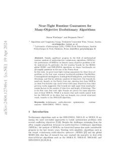 Near-Tight Runtime Guarantees for Many-Objective Evolutionary Algorithms