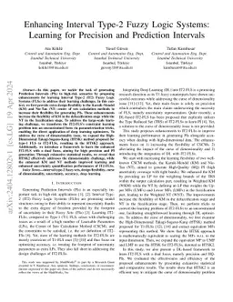Enhancing Interval Type-2 Fuzzy Logic Systems: Learning for Precision
  and Prediction Intervals