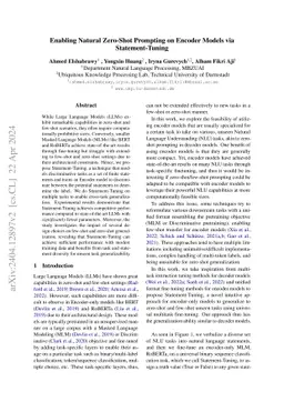 Enabling Natural Zero-Shot Prompting on Encoder Models via
  Statement-Tuning