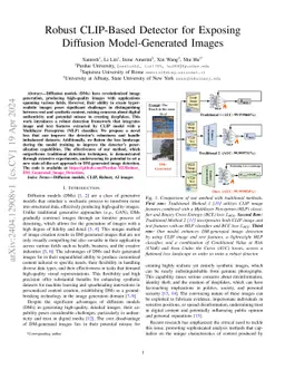 Robust CLIP-Based Detector for Exposing Diffusion Model-Generated Images