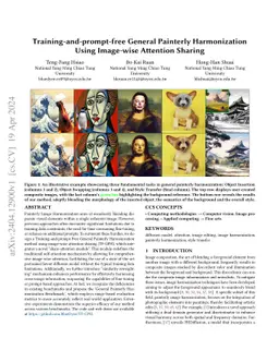 Training-and-prompt-free General Painterly Harmonization Using
  Image-wise Attention Sharing