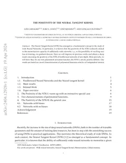 The Positivity of the Neural Tangent Kernel