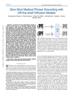 Zero-Shot Medical Phrase Grounding with Off-the-shelf Diffusion Models