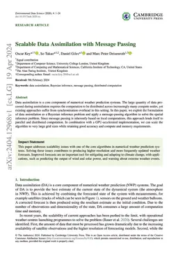 Scalable Data Assimilation with Message Passing