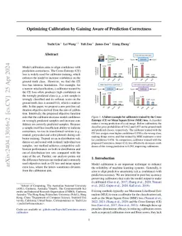 Optimizing Calibration by Gaining Aware of Prediction Correctness