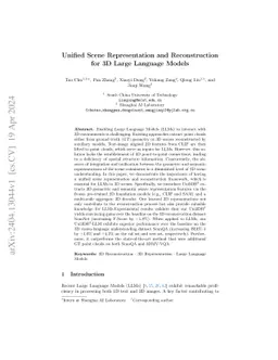 Unified Scene Representation and Reconstruction for 3D Large Language
  Models