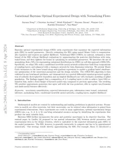 Variational Bayesian Optimal Experimental Design with Normalizing Flows