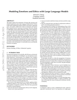 Modeling Emotions and Ethics with Large Language Models