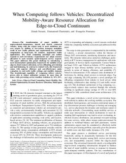 When Computing follows Vehicles: Decentralized Mobility-Aware Resource
  Allocation for Edge-to-Cloud Continuum