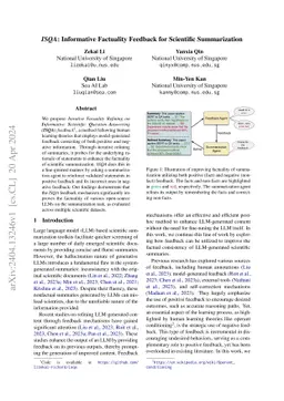 ISQA: Informative Factuality Feedback for Scientific Summarization