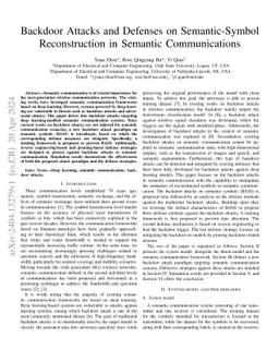 Backdoor Attacks and Defenses on Semantic-Symbol Reconstruction in
  Semantic Communications