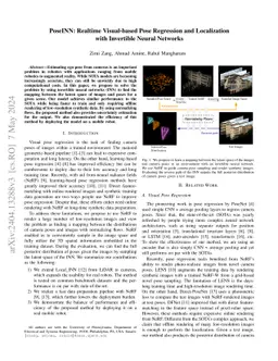PoseINN: Realtime Visual-based Pose Regression and Localization with
  Invertible Neural Networks