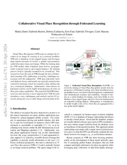Collaborative Visual Place Recognition through Federated Learning