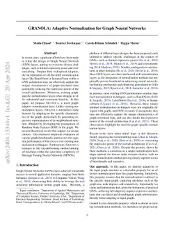 GRANOLA: Adaptive Normalization for Graph Neural Networks