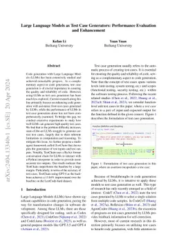 Large Language Models as Test Case Generators: Performance Evaluation
  and Enhancement