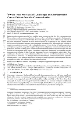"I Wish There Were an AI": Challenges and AI Potential in Cancer
  Patient-Provider Communication