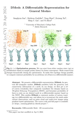 DMesh: A Differentiable Mesh Representation