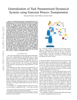 Generalizable Motion Policies through Keypoint Parameterization and Transportation Maps