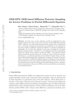 ODE-DPS: ODE-based Diffusion Posterior Sampling for Inverse Problems in
  Partial Differential Equation