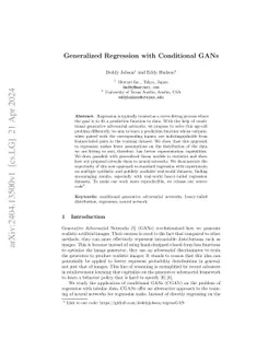 Generalized Regression with Conditional GANs