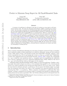 Predict to Minimize Swap Regret for All Payoff-Bounded Tasks
